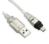USB Male to Firewire IEEE 1394 4 Pin Male iLink Adapter Cord Cable for SONY DCR-TRV75E DV (FW-037)