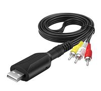 USB Male to Male Cable USB2.0 3RCA Video AV Adapter Connector Cord Component Lead Cable