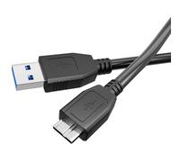 USB Micro-B 3.0 A to Micro B 5Gbps SuperSpeed Cable Compatible with Portable External Hard Drive SSD HDD, Western Digital WD Element, My Passport, Samsung Galaxy S5/M3, Xbox (1.8M)