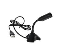 USB Microphone 360 Gooseneck Design Plug Play Mic Laptop Microphone with Adjustable Holder for Gaming Streaming Voice Over YouTube
