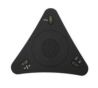 USB Microphone 360° Omnidirectional Condensor Built-in Speakerphone with Noise Cancellation Computer Mic Plug and Play Easy to Use Mute Function Volume Adjustable 3.5mm Audio Port Suitable for Video