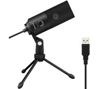 USB Microphone,Fifine Metal Condenser Recording Microphone for Laptop MAC or and