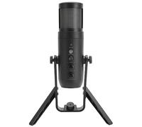 USB Microphone for PC, Cardioid Pickup Condenser Gaming Mic with RGB Light, Noise Reduction Podcast Mic with Gain Knob,Built in 3.5mm Headphone Jack for Monitor