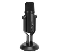 USB Microphone, Intelligent Volume Control Mic with Voice Activated LED Light for Podcasting, Streaming, Gaming, Music Production