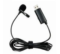 USB Microphone Lavalier Lapel Clip on Mic with Cable for Laptop Computer PC Streaming Conferencing Interviews Singing