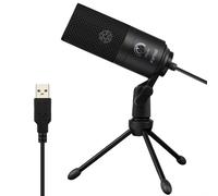 USB Microphone, Metal Condenser Recording Microphone for Laptop MAC or Windows Cardioid Studio Recording Vocals, Voice Overs,Streaming Broadcast and