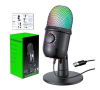 USB Microphone, Microphone USB - Multifunction PC Microphone - Condenser Recording Microphone, Desk Top Computer Microphone, Streaming Broadcast Microphone for PC, Lap Top
