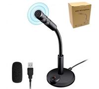 USB Microphone - Omnidirectional PC Mic for Conferencing, Gaming, Chat & Podcasting - Compatible with PS4, Mac, Laptop, Windows & Linux