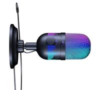 USB Microphone With Clear Sound And LED Lights Suitable For Gaming And Podcasting On PC Heart-Shaped Pointing Mic
