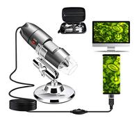 USB Microscope Camera 40X to 1000X, Digital Microscope with Metal Stand & Carrying Case Compatible with Android Windows Linux Mac, Portable Microscope Camera for Kids Students Adults