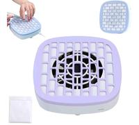 USB Mini Manicure Nail Vacuum, Nail Dust Collector with 10PCS Filter Pads, Nail Art Vacuum Dust Cleaner Extractor Fan, Quiet Desktop Nail Dust Cleaner for Home Use (Purplee)