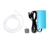 USB Mini Oxygen Pump for Aquarium and Fish, Ultra Quiet ABS Blue | Stable Performance, USB Charging Interface, Bedroom and Living Room Use, Compact Fish Tank Accessory