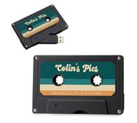 USB Mixtape Cassette Style USB Flash Drive 32GB Storage (Black - Design 4)