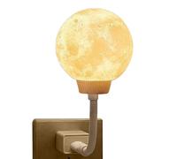 USB Moon Light, Voice-Activated Moon Lamp, 3D Moon Lamp, Bedside Moon Lamp, Compact Night Lamp, Timable Moon Lamp, 3 Color Changing Lamp, Bedside Night Light, for Bedside, Desk, Children's Room