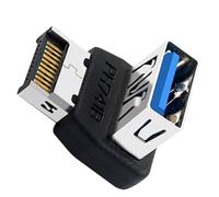 USB Motherboard Adapter | Computer Motherboard USB 3.1 To TYPE E Header Converter - 90 Degree Steering Connector for Teens Girls Men Women
