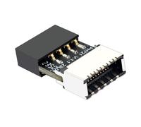 USB Motherboard Header Extension Type-C Socket High-Speed Converter | USB 2.0 Extension Adapter Internal USB Front Panel Connector for Desktop PC Computer Accessories