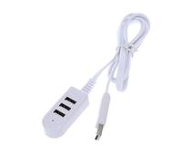 USB Multi-function 3a Charger Hub Extension Line 1.2m White