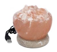Usb Multicolor Himalayan Salt Fire Bowl Lamp