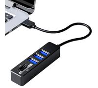 USB Multiport Adapter - Aluminum 4.5x1.2in Chassis, High Speed Connectivity, External Peripheral Hub, Computing Productivity Enhancement Equipment | Portable Bridge with Desktop Organization