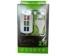USB Multiport Adapter, Multi-Port USB Charging Station, USB Charging Hub - Desktop Charging Station with Extension Cord, Compact Charger Adapter for Most Phones
