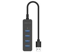 USB Multiport Hub - 3.0 Adapter, Compact, Portable | High Speed 4 Port USB Hub Fast Transfer Desktop Laptop Accessories Keyboard External Peripheral Devices