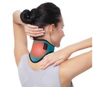 USB Neck Heat Pad Electric Neck Warmer Collar Pain Relief Physical Therapy Heated Neck Wrap Brace with 3 Adjustable Temperature 3 Timer Mode Warm Neck Support Band for Women Men Elder (Cyan)