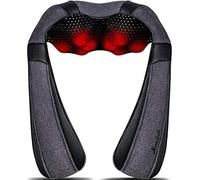 USB Neck Massager Intelligent Cervical Vertebra Tens Pulse Massager with Heating Function 6 Modes of Massage Wireless Portable 3D Neck Massager for Home,Office (black1)