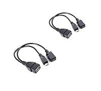 USB Netzwerk Adapter 2PCS TV Kabel Adapter Ethernet Stick 4k Stick USB Port Terminal Otg Cable for 3 or 2nd Gen Fire Black.