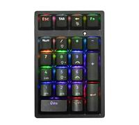 USB Number Pad - Mini Mechanical Numeric Keyboard Module, Twenty Key Accounting Input Device, Rechargeable Financial Data Entry Accessory, Support Tool | Productivity Desktop Notebook for Laptop U