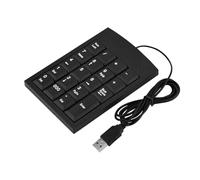USB Numeric Keypad, Mini USB Number Pad, Portable 19 Key Number Keyboard Wired for Laptops & Desktops, Quiet Keys Ideal for Data Entry & Accounting Compatible with Windows, Linux, Android, iOS