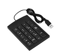 USB Numeric Keypad, Portable Mini USB Numeric Keypad, 19 Key Number Pad for Laptop, Computers, Desktop Computer, Notebook, PC, Black, 12.9 * 8.9 * 1.1cm
