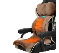 USB Office Heated Seat Cushion, 3-Temperature Heated Seat Pad with Elastic Strap, Office Chair Pad for Back Waist HIPS Thighs Home Office Use (Coffee Brown)