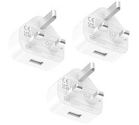 USB Plug 3 Pack, Mains Charger Adapter Wall Charging Power Adaptor Replacement for iPhone 11 Pro Max XS X XR 8 7 6 6S Plus 5 5S 5C SE 2020 14 13 1 UK 5V 1A 3pin Head Socket Maokener
