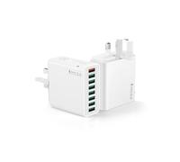 USB Plug UK, 2 Pack 8-Port Multi USB Charger Plug 33W Fast Charging Plug for iPhone 16 15 14 13 12 11 Pro Max SE XS XR Plus, iPad, Samsung Galaxy,Multiple Power Adapter Multiport Mains Wall Plug