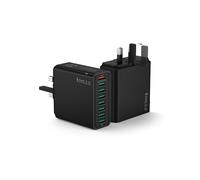USB Plug UK, 2 Pack 8-Port Multi USB Charger Plug 33W Fast Charging Plug for iPhone 16 15 14 13 12 11 Pro Max SE XS XR Plus, iPad, Samsung Galaxy,Multiple Power Adapter Multiport Mains Wall Plug
