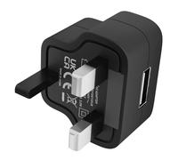 USB Plug UK 3 Pin Mains Charger,USB Wall Charger Plug Adaptor UK Compact Phone Charge Head 5V/1A/5W Charging for iPhone, Samsung and all mobile devices. For Tablets and IPads Charging. Fast Charging