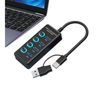 USB Port Extender, USB Hub for Laptop, Fast Charging of USB Splitter Computer Adapter, Laptop Port Expander Expansion Hub for Home Society