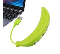 USB Port Hub - USB Hub for Laptop | 4-Port Multiport Adapter Splitter | High-Speed Data Transfer, Fun Banana Shape 2.0 Expander, Type C Compatible for PC, Drive, Camera,