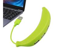 USB Port Hub - USB Hub for Laptop | 4-Port Multiport Adapter Splitter | High-Speed Data Transfer, Fun Banana Shape 2.0 Expander, Type C Compatible for PC, Drive, Camera,