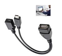 USB Port OTG Adapter, 2-in-1 Micro USB to USB Adapter OTG Power Cable Compatible with Firestick 2nd 3rd Gen and 4K PlayStation Classic Samsung Andriod Tablets SNES NES Rii Logitech Keyboards