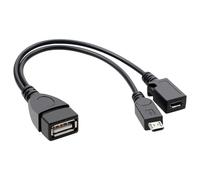 USB Port OTG Adapter, 2-in-1 Micro USB to USB Splitter OTG Power Enhancer Cord, Host OTG Cable Compatible with PlayStation Classic Tablets Rii Logitech Firestick 2nd 3rd Gen 4K Samsung etc.