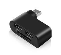 USB Port Splitter - 180° Rotating USB Hub | USB 2.0 Splitter with 4 USB Type C Power/Data Ports | 480Mbps Rotating USB Port Hub, USB Extension for Laptop, Car
