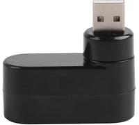 USB Port Splitter, USB Hub for Laptop USB Hubs Ports, USB 2.0 Mini Rotate Splitter Adapter Hub for PC Notebook Laptop (Black)