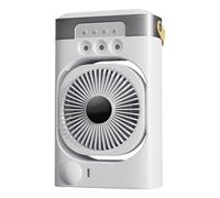 USB Power Air Cooling Fan Small Desktop Air Conditioning With 3 Speed Setting And 7 LED Light For Office Or Dorm Use Desktop Cooling Machine
