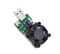 USB Power Load Tester 3.7-13V Input 15W Discharge with 40℃ Auto Cooling for Circuit Analysis Adjustable USB Electronic Load Module