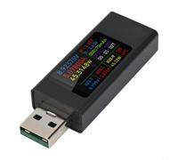 USB Power Meter KWS-MX23 Digital Multimeter with 1.06 Inch Screen for Charger Detector Cable Testing Resistance Check 0-12A