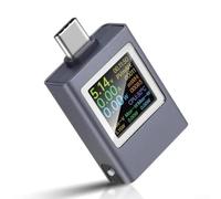 USB Power Multimeter Tester for Comprehensive Charging Analysis 4.5-50V Input Range with Protocol Detection for PD2.0 PD3.0 and .0 Devices (color screen)