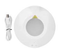 USB Power Office Home Cold Hot Dual Purpose Coaster Coffee Cup Insulated Pad Mat, USB Cup Coaster for Cooling and Heating Drinks, Portable ABS USB Cup Mat with 1M Cable for Compute (White)