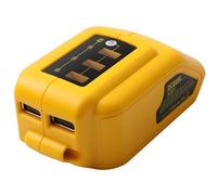 USB Power Source Adapter Compatible with DeWalt 10.8V/14.4V/18V/20V MAX XR Lithium Ion Battery Dual USB Charger Converter with LED Light for DCB200 DCB201 DCB203 DCB204 DCB205 DCB206 DCB209 DCB120