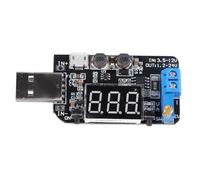 USB Power Supply Module Adjustable 5V to 3.3V 9V 12V 18V 24V Boost Converter with Overload Protection - High Efficiency Voltage Regulator for Electronics Testing and DIY